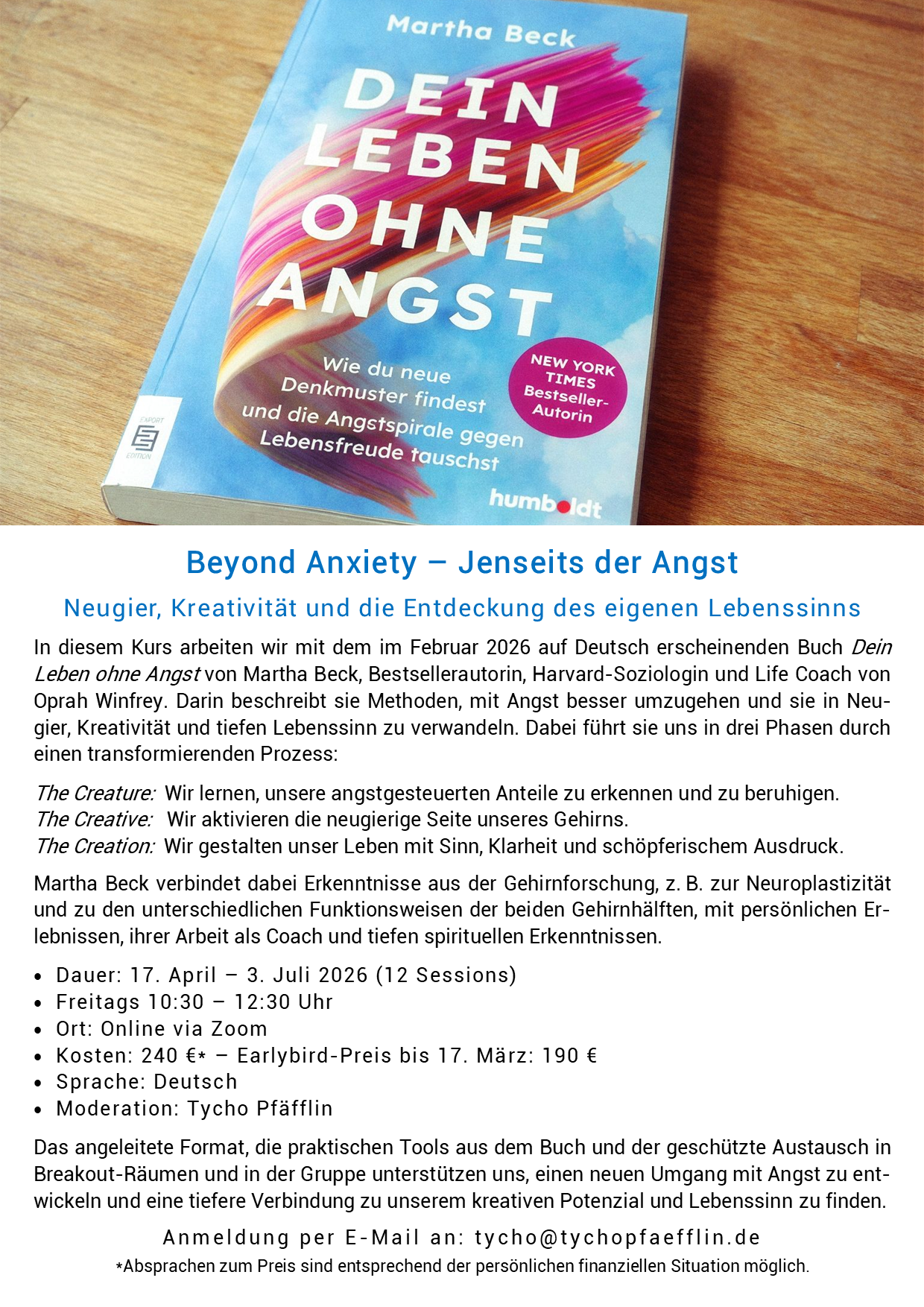 Dein Leben ohne Angst Flyer